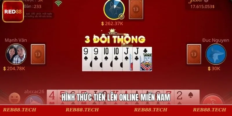 Hình thức tiến lên online miền Nam